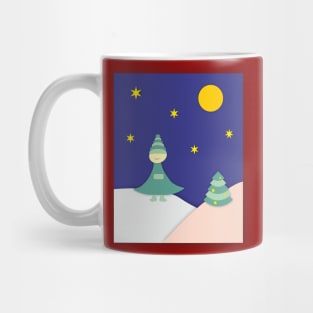 Bell girl on a winter evening Mug